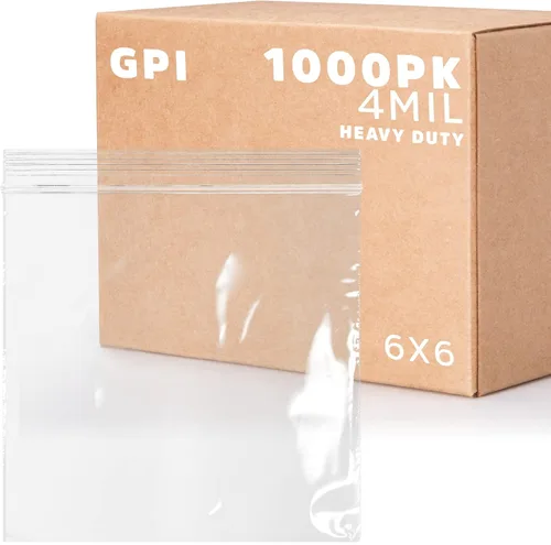 Vista 10 de Bolsas resistentes con cremallera de 5 x 8 pulgadas, 100 unidades, bolsas de plástico transparente con cierre de cremallera, bolsas de polietileno