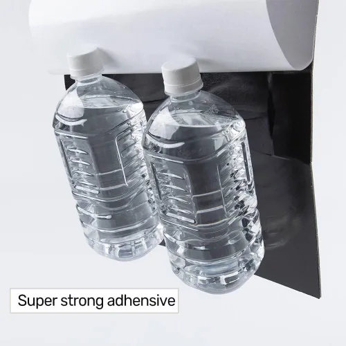 Vista 6 de Azulejo hexagonal para salpicaduras para pared de cocina y baño, aspecto de piedra de mármol blanco, PVC con metal dorado (5 hojas)