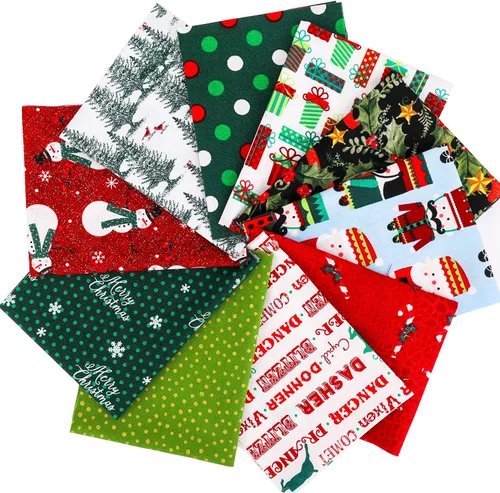 Vista 4 de Konsait 10 piezas de 8 x 10 pulgadas al azar de tela multicolor multicolor de retazos de algodón mixtos para coser acolchar manualidades, álbumes