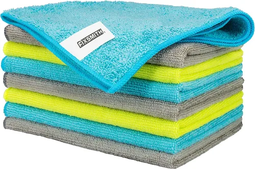 Vista 14 de FIXSMITH Paquete de 400 toallas multifuncionales, paños de limpieza de microfibra de 12 x 16 pulgadas, trapos de limpieza altamente absorbentes