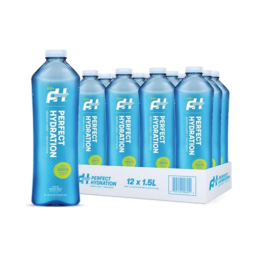 Vista 10 de Perfect Hydration Agua potable alcalina de pH 9.5+, fabricada en los Estados Unidos, botella de 1 litro, caja de 12, 2 cajas