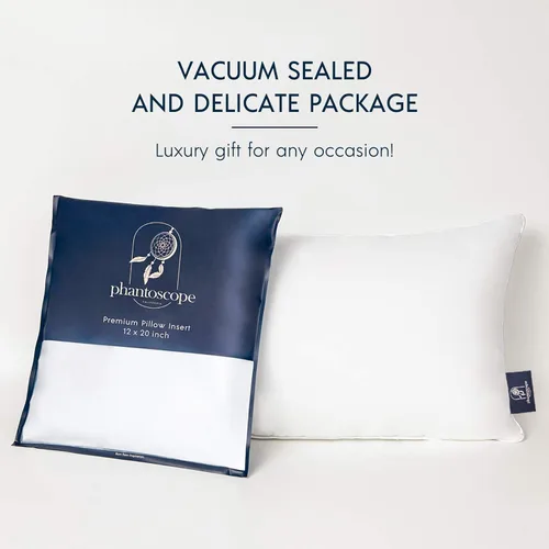 Vista 7 de Inserto de almohada Phantoscope - Inserto de almohada con funda de algodón 100% - Inserto de almohada cuadrada para almohada lumbar - Almohadas