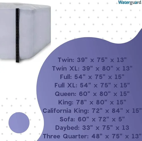 Vista 8 de Protector de colchón impermeable para RV Algodón de primera calidad en la parte superior, ajustado y acolchado, ultra suave, tela de calidad