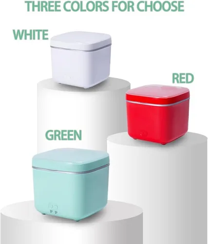 Vista 5 de Skincare Fridge - Mini refrigerador y calentador para maquillaje rojo