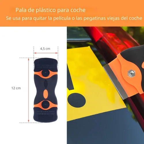 Vista 6 de Luxiv Kit de herramientas de aplicación de tinte de ventana de automóvil, 9 piezas de película protectora de vidrio para vehículos, herramienta