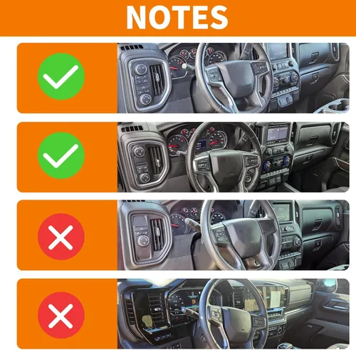 Vista 2 de RT-TCZ Cubierta de ventilación de aire acondicionado lateral para Silverado Dash para Chevy Silverado para GMC Sierra 2019-2022, accesorios
