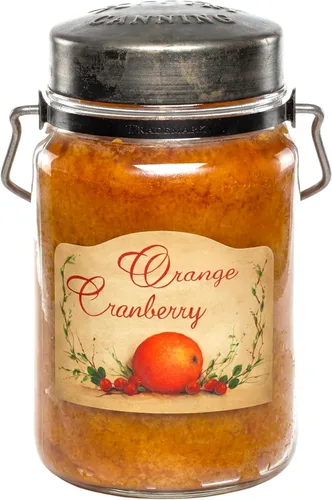 Vista 48 de McCall’s Candles Vanilla Bourbon Vela perfumada de 26 onzas Hecha en EE. UU. Frasco rústico vintage con asa de transporte Fragancia cálida