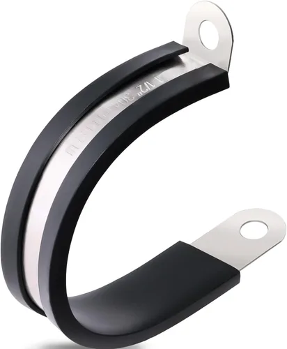 Vista 16 de OURU 40 piezas de abrazaderas de cable de 1-3/4 pulgadas, abrazaderas de cable de acero inoxidable 304 con revestimiento de goma acolchadas