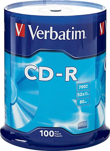 Vista 2 de Verbatim 97955 - Disco CD-R grabable de marca, 10 discos, 700 MB, 52 x 80 minutos Embalaje estándar.