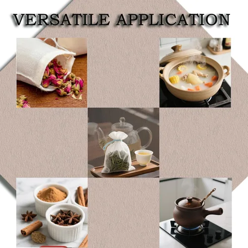 Vista 5 de 10 bolsas de especias, bolsas de té vacías reutilizables, bolsas de colador de muselina, bolsas de sopa para cocinar, bolsas de algodón natural