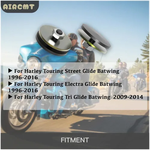 Vista 2 de Tapones de orificio para espejo de carenado interior para Harley Touring Batwing, Street Glide/Electra Glide 1996-2016, Tri Glide 2009-2014, CNC