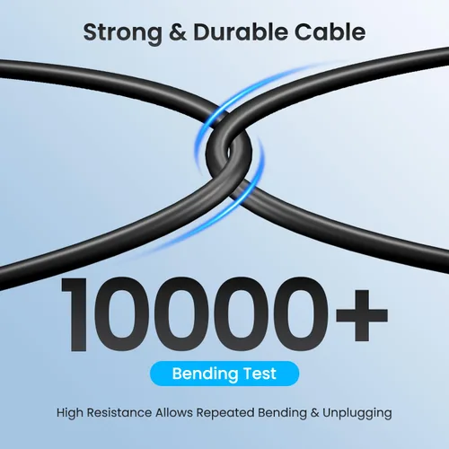 Vista 6 de Paquete de 2 cables de extensión de cobre puro de CC de 3 pies/3.3 ft, universal de 0.217 in x 0.083 in, enchufe hembra a macho, cable de 12 V