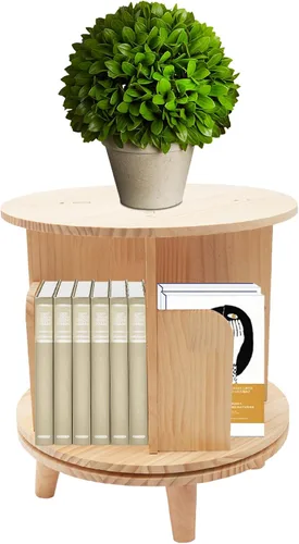 Estantería giratoria de 360 grados, estante de almacenamiento de pie para libros con niveles individuales, organizador de estante para libros para