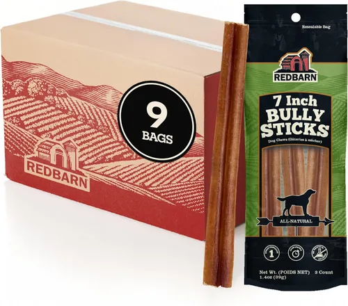 Vista 21 de Redbarn Pet Products Palitos de Matón Rectos de 5 pulgadas - Masticable para Perros de Larga Duración, Huesos de Matón Completamente Naturales