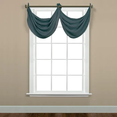 Vista 8 de SKL Home by Saturday Knight Ltd. Kate Tier - Par de cortinas, color baya, 57 pulgadas x 24 pulgadas