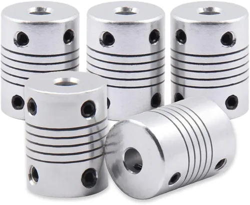 Vista 8 de Saiper Acoplamientos flexibles de 0.197 in a 0.197 in (5 unidades) Conector de junta de aleación de aluminio compatible con motores paso a paso NEMA