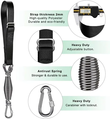 Vista 4 de Dolibest Correa para colgar bolsas de boxeo, colgador de correa para bolsa pesada para entrenamiento de gimnasio en casa, entrenamiento