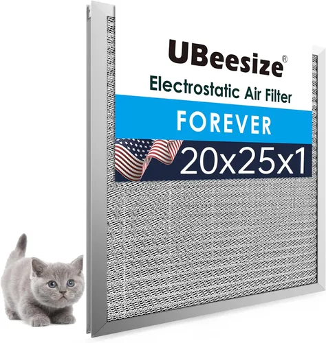 Vista 18 de UBeesize - Filtro de aire reutilizable de 20 x 20 x 1 pulgadas, lavable, MERV 8, permanente, electrostático, para aire acondicionado y HVAC