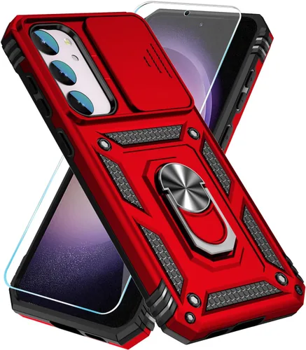 Vista 41 de SunStory Funda para Samsung Galaxy S21 con protector de pantalla HD, funda para cámara deslizante y soporte de anillo giratorio, grado militar
