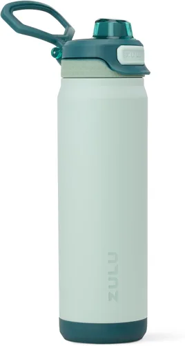 Vista 14 de ZULU Powerfill Pro Botella de agua de acero inoxidable de 24 onzas con tapa de llenado rápido, metal aislado al vacío de triple pared, tapa