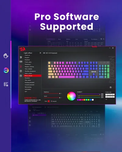 Vista 5 de Redragon K671KS Teclado mecánico inalámbrico para juegos, teclado personalizado intercambiable en caliente Tri Mode BT/2.4G/USB-C, teclados