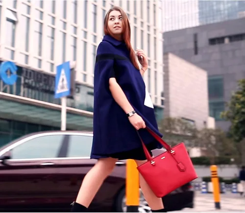Vista 3 de Bolsas para mujer para llevar al hombro una bolsa grande una tipo cartera una tipo vagabundo juego de 3 piezas