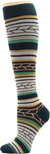 Vista 3 de 6 pares de calcetines de compresión de algodón peinado de 8-15 mmHg con soporte graduado hasta la rodilla para mujer