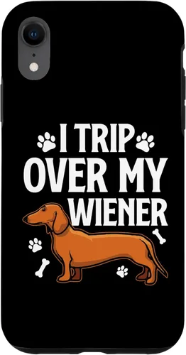 Vista 25 de iPhone 16 I Trip Over My Weiner - Carcasa divertida para dueño de perros con perro salchicha Weiner