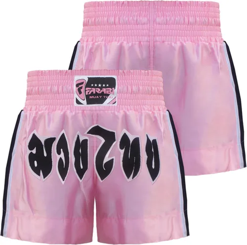 Farabi Sports Muay Thai - Pantalones cortos de entrenamiento de artes marciales y artes marciales para mujer
