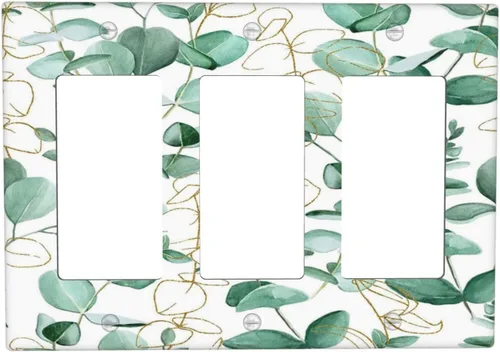 Vista 111 de Placa decorativa para interruptor de luz, medusas, tortugas marinas, fantasía, océano, 2 bandas, 1 palanca, 1 placa de pared dúplex, cubiertas