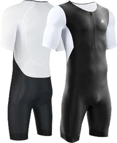 Vista 15 de Triathlon Suits Mens One-Piece Sleeveless Trisuits Skin Wet Suit for Running Cycling Swimming
