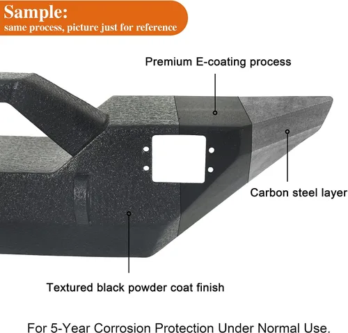 Vista 9 de Parachoques trasero de acero resistente Tacoma con anillos en D para camionetas Toyota Tacoma 2016-2023