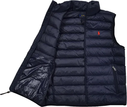 Vista 4 de Polo Ralph Lauren Chaleco activo con cremallera completa para hombre, marino
