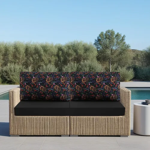 Vista 150 de idee-home Cojines impermeables para asiento de exteriores, para muebles de patio, cojines de repuesto para asiento profundo Hampton Bay