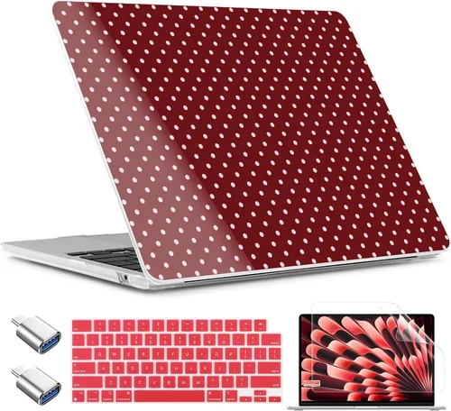 Vista 19 de TWOLSKOO Funda para MacBook Air de 15 pulgadas 2025 2024 2023 Release M4 A3241 M3 A3114 M2 A2941, carcasa rígida de plástico, protector de pantalla