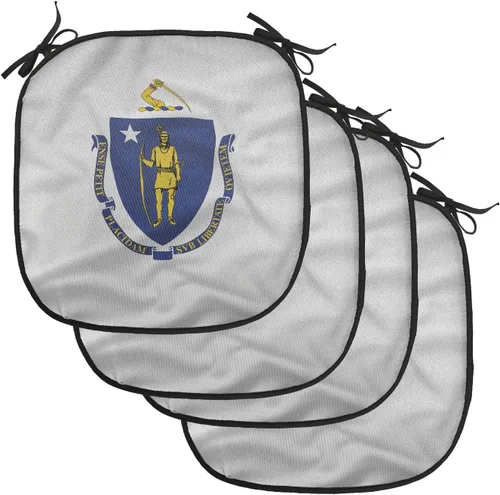 Vista 28 de Lunarable USA Chair Cushion Pad, American Cities Skylines Metropolis Architecture Sketch Style Hand Drawn Art Print, Seat Padding for Kitchen &