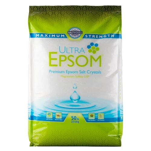 Vista 12 de SaltWorks Ultra Epsom - Sal de baño premium, grano medio, bolsa de 2 libras