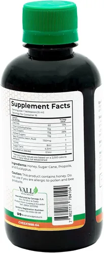 Vista 3 de Vall-Eucamiel - Solución oral Eucamiel - 8 fl oz (8.1 fl oz) - Sabor a eucalipto - Apoya la expulsión natural de flema y alivia la garganta para una