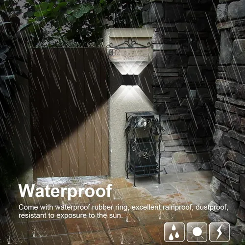 Vista 5 de Kawell Apliques de pared modernos impermeables de 6 W, lámpara de pared LED de aluminio para interiores y exteriores, para baño, dormitorio, sala