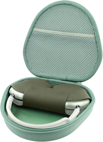 Vista 16 de khanka Estuche rígido de transporte para auriculares inalámbricos sobre la oreja de Apple AirPods Max 2/Apple AirPods Max, funda negra
