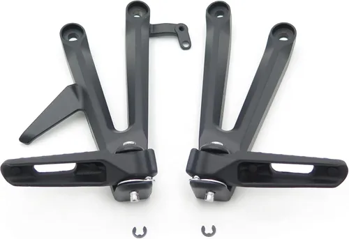 Vista 10 de HTTMT - Soporte de clavijas de pie delantero negro compatible con Cbr1000Rr 2004 2005 2006 2007 [P/N: MT390-014-Negro]