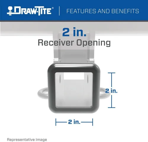 Vista 3 de Draw-Tite 76034 Enganche de remolque Clase 3, receptor cuadrado de 2 pulgadas, compatible con Ford Explorer 2011-2019.
