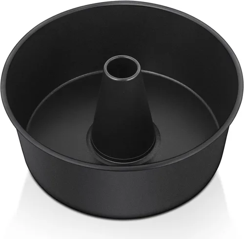 E-far Angel Food - Molde antiadherente para tartas de 10 pulgadas para hornear pastel de gasa, diseño de una sola pieza, fácil de liberar y limpiar