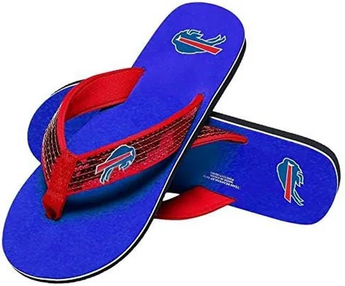 Vista 28 de FOCO Womens NFL Team Logo Sequin Strap Sandals Flip Flops