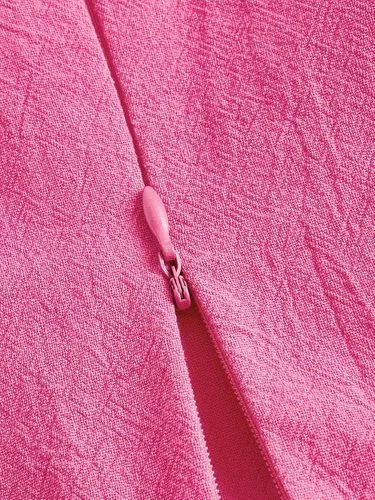 Vista 6 de Verdusa Blusa corta de manga corta con cuello y solapa y bolsillo frontal para mujer