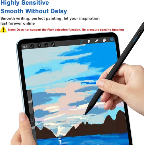 Vista 6 de Lápices ópticos para pantallas táctiles, lápiz para tableta con pantalla de energía, punta POM, lápiz táctil digital magnético compatible