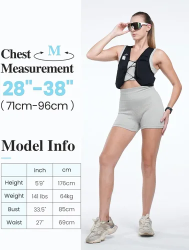 Vista 7 de Zelvot X-Back - Chaleco para correr para mujer, chaleco de hidratación con Soporte para teléfono específico para mujer, ligero, transpirable, ajuste