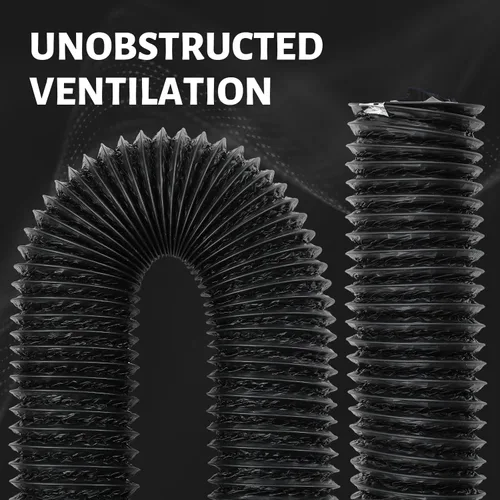 Vista 5 de Zonon Manguera de ventilación de secadora de 3 pulgadas x 16 pies, conductos de papel de aluminio flexible no aislados con abrazaderas de acero