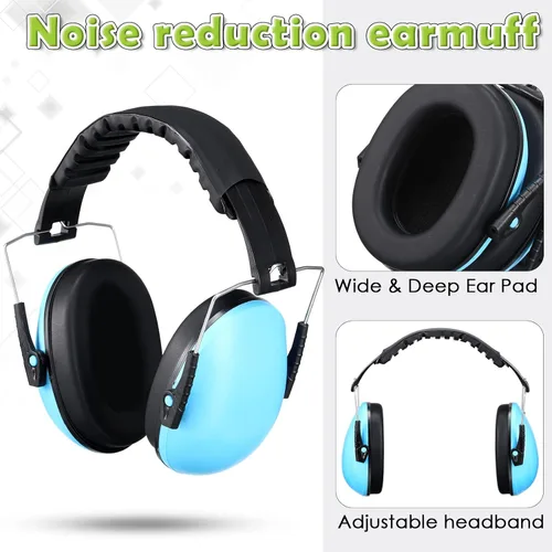 Vista 2 de Yunsailing Paquete de 9 orejeras de protección de oídos para niños, 29 db, cancelación de ruido, ajustables, reducción de ruido, protección a prueba