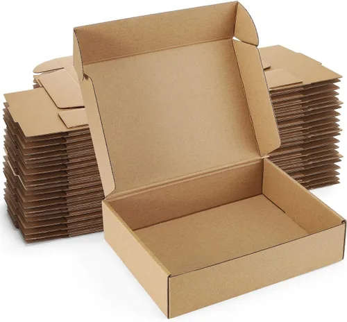 Vista 19 de Cajas de envío pequeñas de 6 x 4 x 3 pulgadas, paquete de 25 cajas de cartón corrugado marrón
